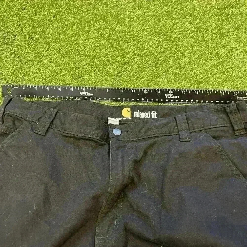 Carhartt Black Relaxed Fit Straight Leg Work Pants Mens 40x34 102291-001 - Picture 11 of 12